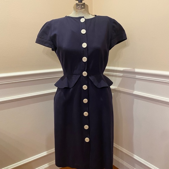 Valentino Dresses & Skirts - Valentino Vintage Navy Blue Dress